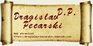 Dragislav Pecarski vizit kartica